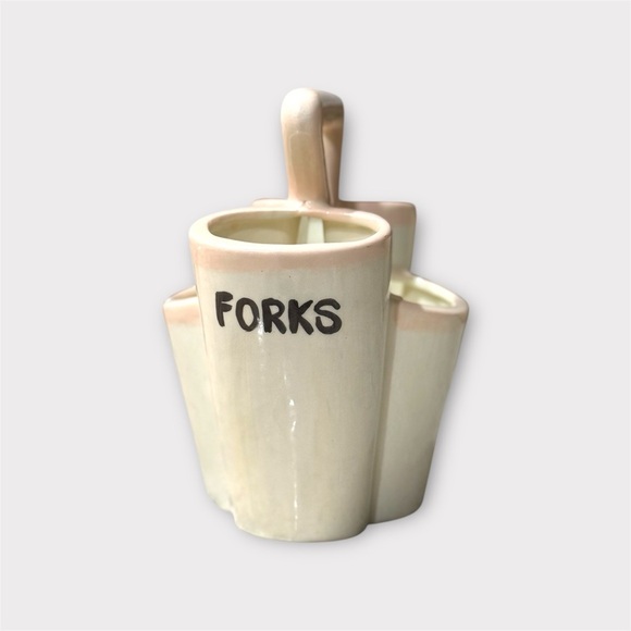ceramic flatware or utensil caddy - Picture 3 of 3